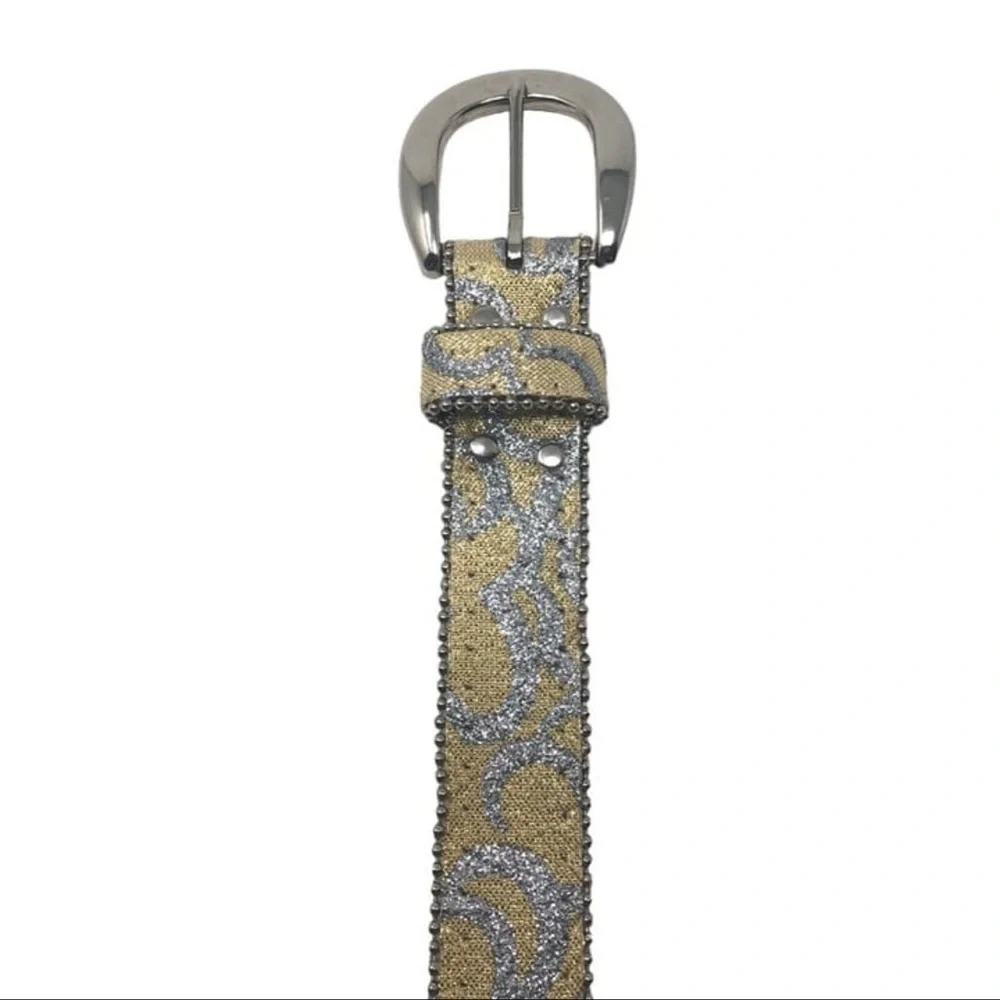 Vintage Elite Gold & Silver Metallic Belt